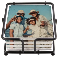 Picture-Perfect Photo Marble Coaster Set