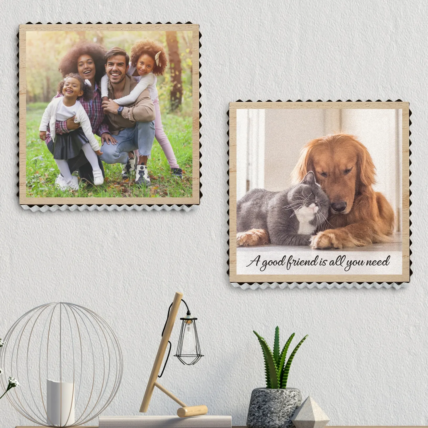 Picture-Perfect Photo Metal Edge Wood Wall Art