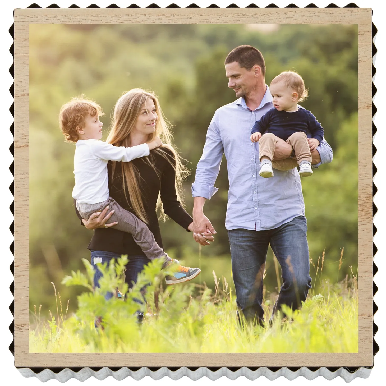 Picture-Perfect Photo Metal Edge Wood Wall Art