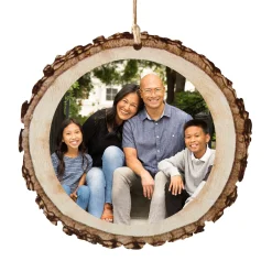 Picture-Perfect Photo Rustic Wood Round Ornament