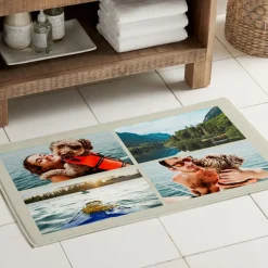 Picture-Perfect Photo Tile Bath Mat