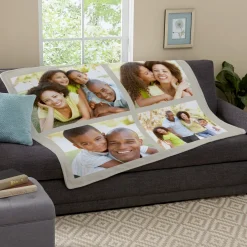 Picture-Perfect Photo Tile Plush Blanket