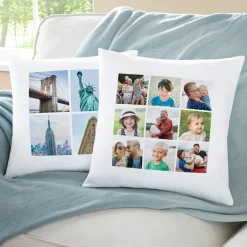 Picture-Perfect Photo Tile Throw Pillow