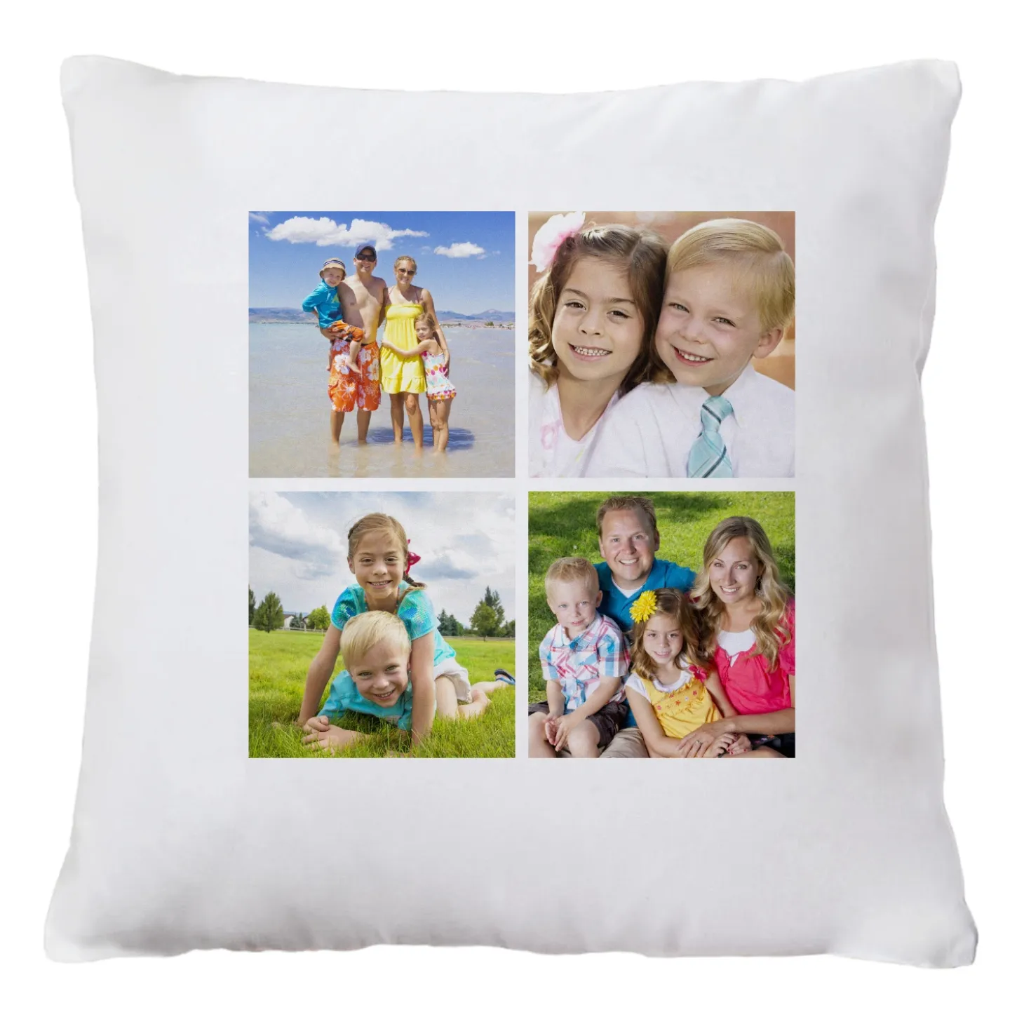 Picture-Perfect Photo Tile Throw Pillow