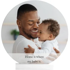 Picture-Perfect Photo Wood Circle with Stand