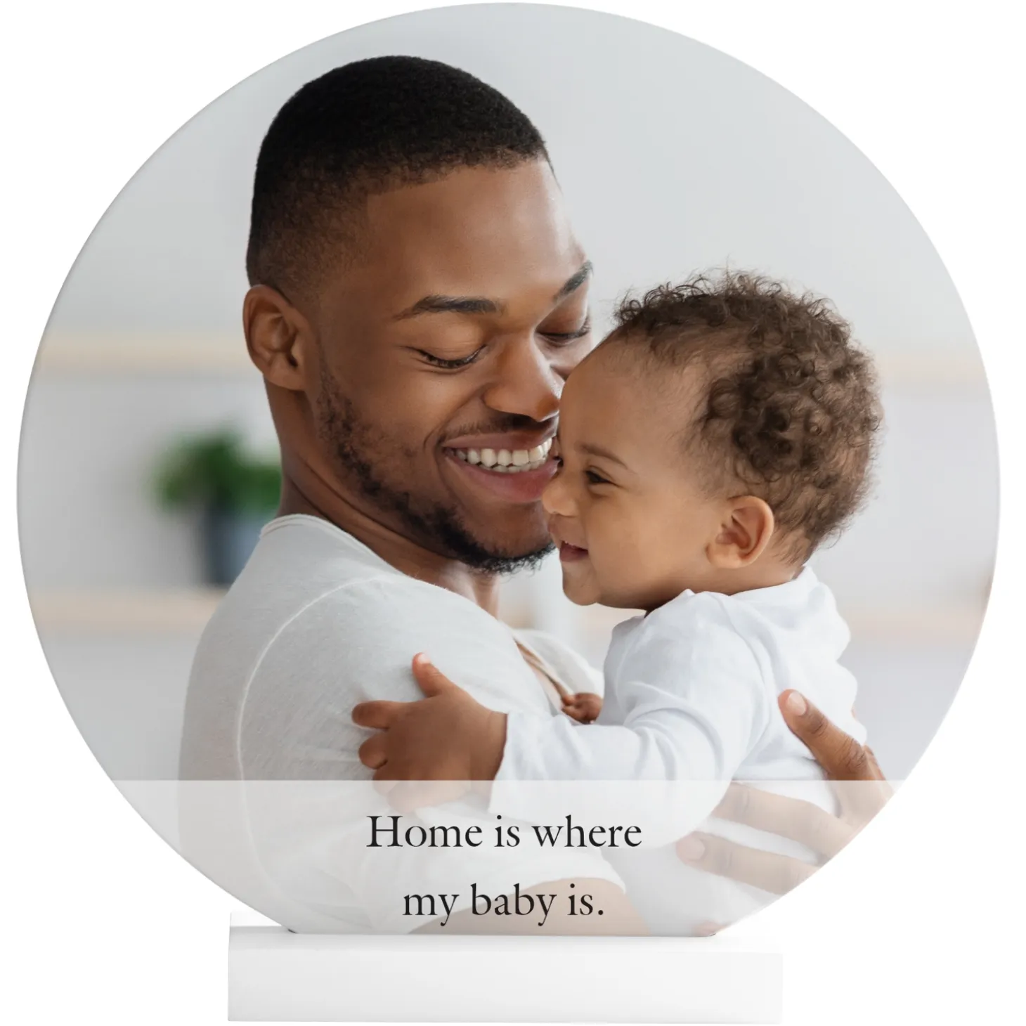 Picture-Perfect Photo Wood Circle with Stand