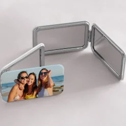 Picture-Perfect Two Sided Photo Purse Mirror