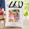 Pink Gingham Photo Collage Tote Bag