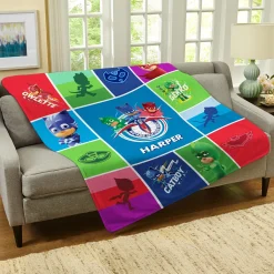 PJ Masks Character Panel Plush Blanket
