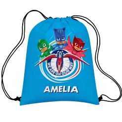 PJ Masks On Our Way Drawstring Bag