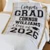 Plaid Grad Throw Blanket