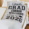 Plaid Grad Throw Blanket