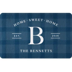 Plaid Home Sweet Home Doormat