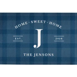 Plaid Home Sweet Home Doormat