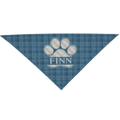 Plaid Paw Print Bandana