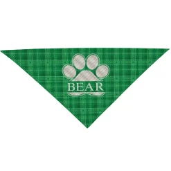 Plaid Paw Print Bandana