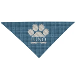 Plaid Paw Print Bandana