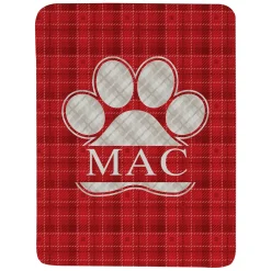 Plaid Paw Print Blanket