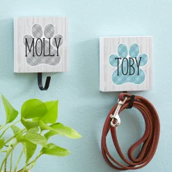 Plaid Paw Print Wall Hook