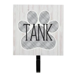 Plaid Paw Print Wall Hook