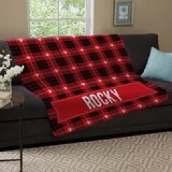 Plaid Plush Pet Blanket