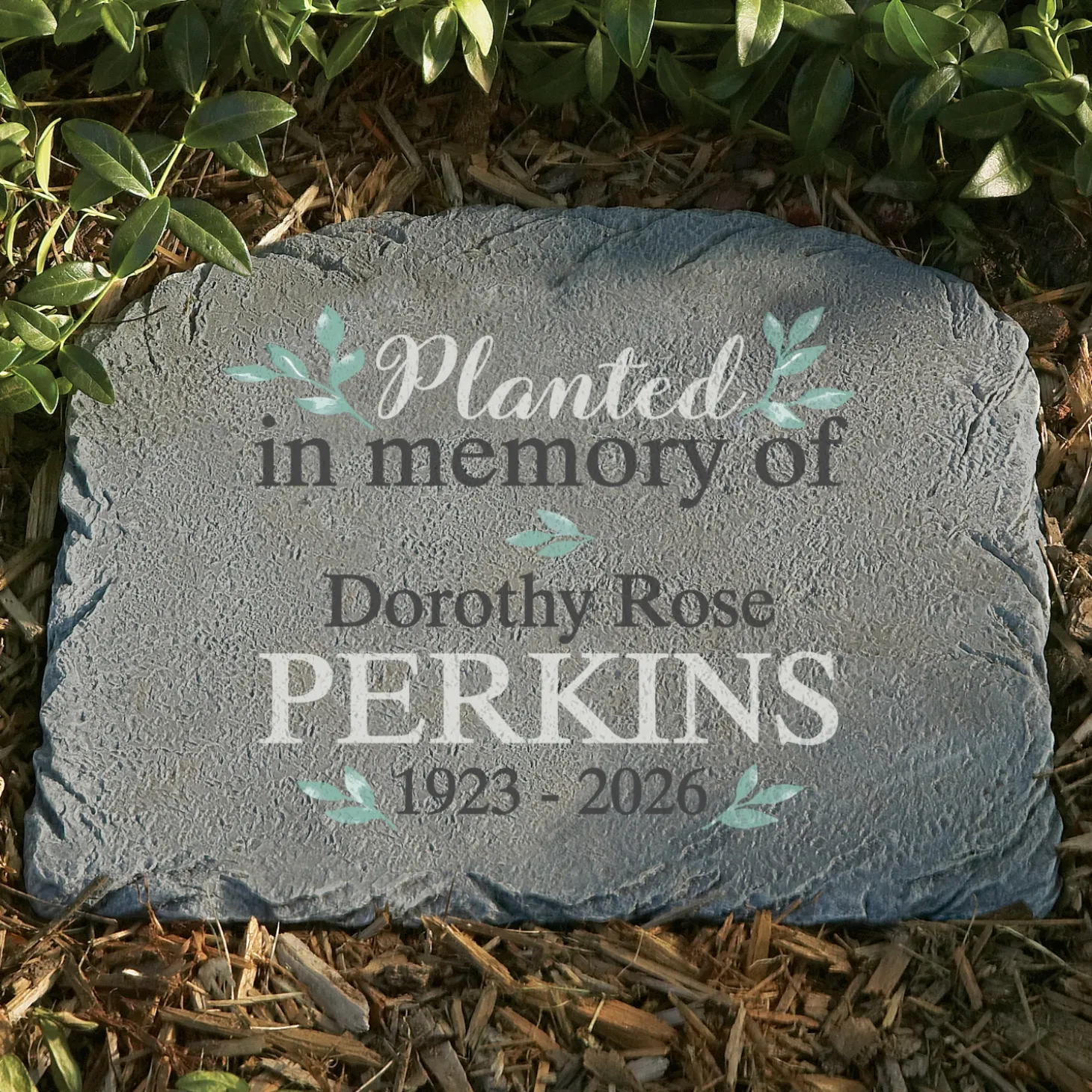 Planted In Love Memorial Garden Stone