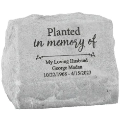 Planted In Memory Cast Stone Urn