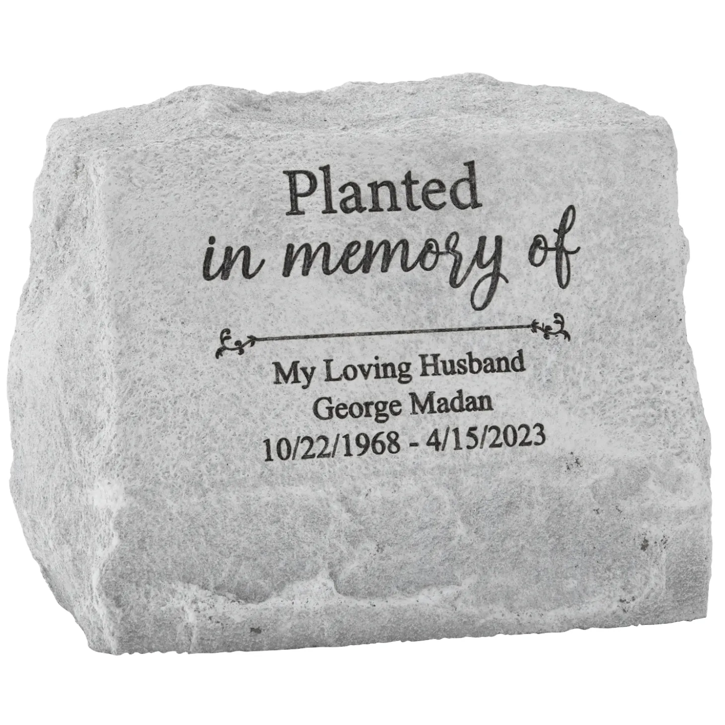 Planted In Memory Cast Stone Urn