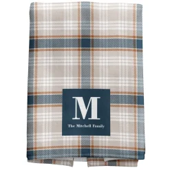 Pleasantly Plaid Initial Kitchen Towel