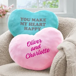 Plush Heart Message Pillow