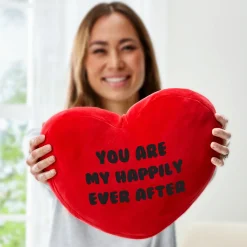 Plush Heart Message Pillow