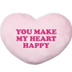 Plush Heart Message Pillow