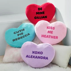 Plush Heart Message Pillow