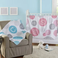 Polka Dot Birth Info Blanket