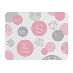 Polka Dot Birth Info Blanket
