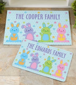 Polka Dot Bunnies Doormat
