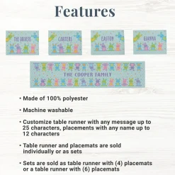 Polka Dot Bunnies Table Runner & Placemats