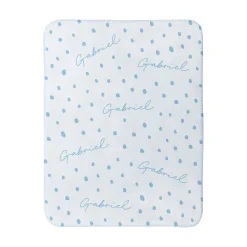 Polka Dot Name Sherpa Baby Blanket