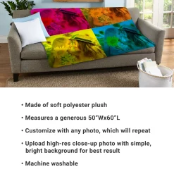Pop Art Photo Plush Blanket