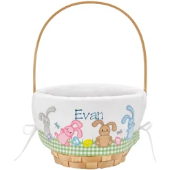 Premium Embroidered 8” Easter Basket