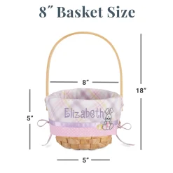 Premium Embroidered 8” Easter Basket