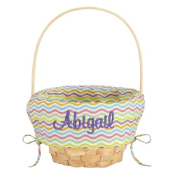 Premium Embroidered Easter Basket
