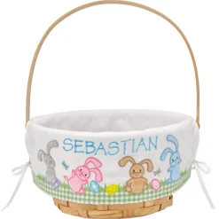 Premium Embroidered Easter Basket