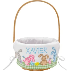 Premium Embroidered Easter Basket