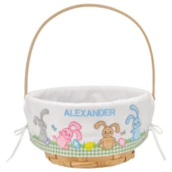 Premium Embroidered Easter Basket