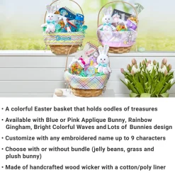 Premium Embroidered 12” Easter Basket
