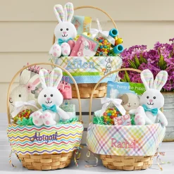 Premium Embroidered 10” Easter Basket