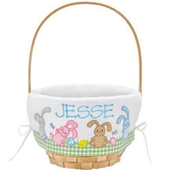 Premium Embroidered 10” Easter Basket
