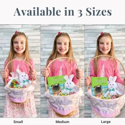 Premium Embroidered 10” Easter Basket