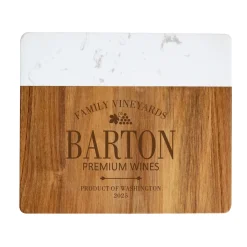 Premium Wines Marble Wood Cheese Board